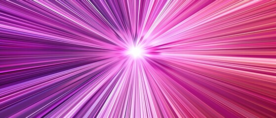 Wall Mural - vibrant burst of pink and purple radial light beams creating a dynamic and energetic abstract backgr