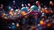 © affan - Colorful bubbles floating in abstract space