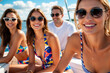 © KraPhoto - Group of Friends Enjoying a Sunny Day on a Yacht with Smiling Faces and Sunglasses