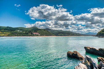 Wall Mural - Mundaca is a municipality of Spain located at the mouth of the Mundaca estuary, Vizcaya, Spain