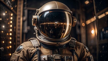 a man in a space suit with a helmet on his head and the words  no. 