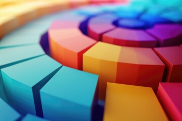 A vibrant, circular shape fills the frame in this close-up shot