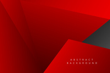 Wall Mural - Abstract Geometric modern with Red and black triangle color background for template, poster, flyer design, wallpaper. Vector illustration	