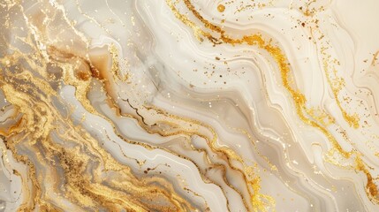 Wall Mural - beige and gold marble background, 16:9