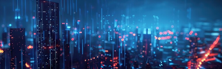 Wall Mural - Abstract Digital Background Science Technology Networks Big Data Link 3D . AI generated illustration