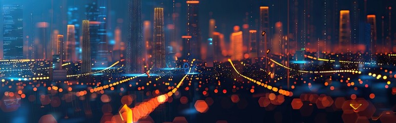 Wall Mural - Abstract Digital Background Science Technology Networks Big Data Link 3D . AI generated illustration