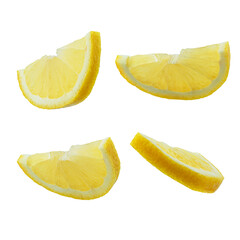 Wall Mural - Lemons on white isolated background