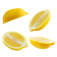 Wall Mural - Lemons on white isolated background