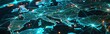 © Gulafshan - Virtual planet Earth. Network connection big data. Abstract technology blue background. 3D rendering. AI generated illustration