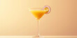 © alenagurenchuk - A passion fruit martini cocktail, garnished with a slice of passion fruit, rests on a light background