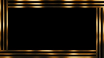 Wall Mural - background digital. wallpaper futuristic gold frame on black background gold luxury