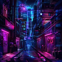 Wall Mural - background illustration neon 