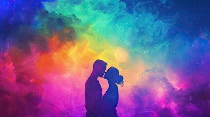 Wall Mural - background illustration neon gay texture 