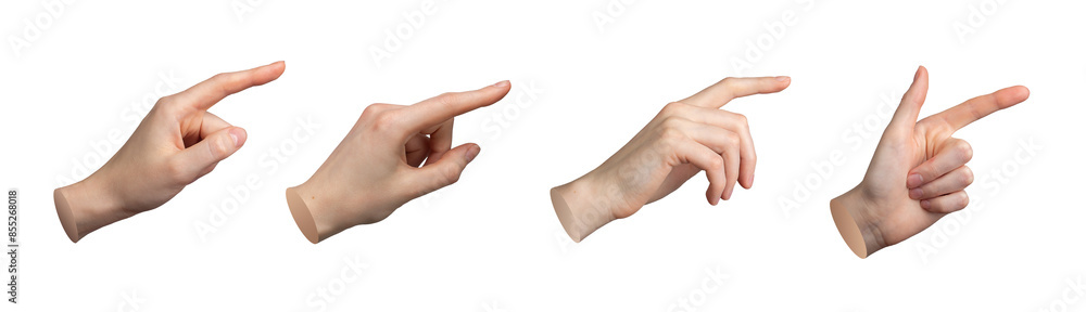 Finger pointing, pointer sign. Gesture with index indicating. Hand ...
