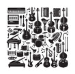 © MSTMIM - Music Instruments icon collection - vector silhouette illustration