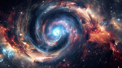 Wall Mural - background image featuring a black hole