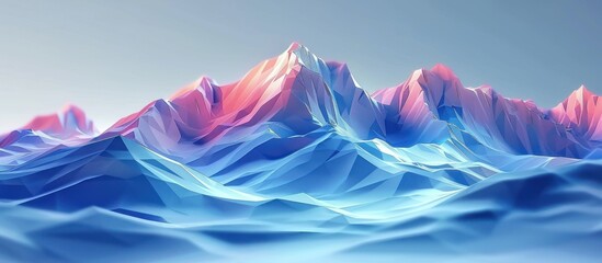 Wall Mural - A mountain range is reflected in the water, creating a serene and peaceful atmosphere. The mountains are covered in snow, giving the scene a sense of coldness and isolation