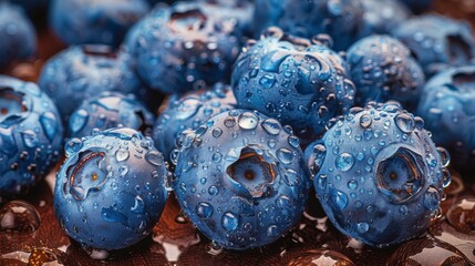 Wall Mural - Blueberries on Table
