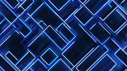 Wall Mural - blue neon lines texture background, top view 
