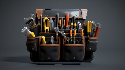 A handyman's tool belt is a convenient way to carry around all the tools needed for a variety of projects.