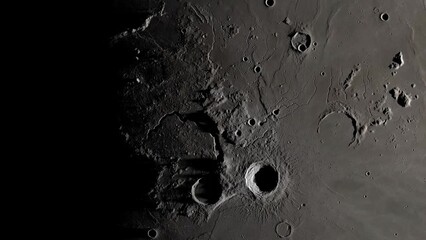 Wall Mural - craters on the surface of the moon.
