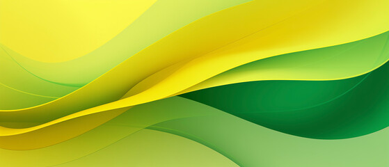 Wall Mural - Abstract Green And Yellow Swirls