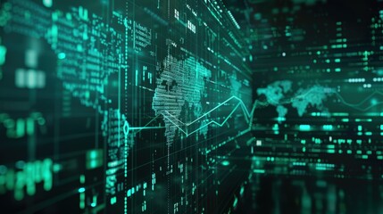 Digital Interface, Cyber Security, Network Graphics, Data Analysis, Information Technology