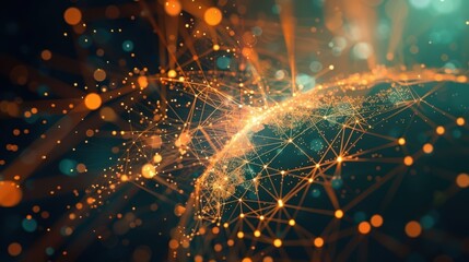Digital Network and Technology Abstract Background