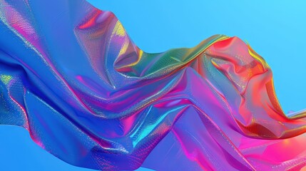 Poster - Vivid Digital Art Abstract Background with Colorful Liquid