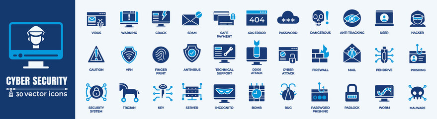 cyber security editable stroke pictogram and minimal thin line web icon set. outline icons collectio