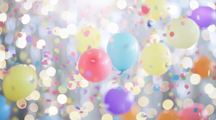 Minimalist confetti burst symbolizing corporate event success, joy, and celebration