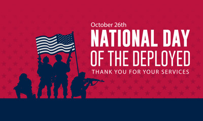 Wall Mural - National Day Of The Deployed background vector illustration