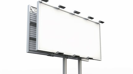 Poster - A large white billboard with a black border, mockup advertising space