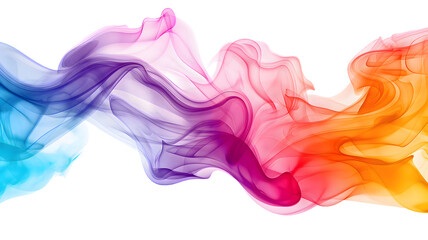 Wall Mural - colorful smoke isolated on white