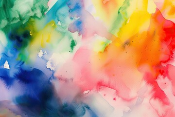 Aufkleber - a painting of a colorful cloud, an abstract background with watercolor paints