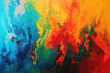 Poster - a painting with a colorful background, Photograph a collection of vibrant abstract paintings