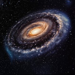 Aufkleber - a galaxy with a spiral galaxy, Study the principles of astrophysics