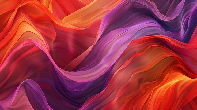 Vibrant abstract waves of red, orange, and purple colors