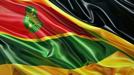 Vanuatu's National Flag in 3D: Detailed Illustration