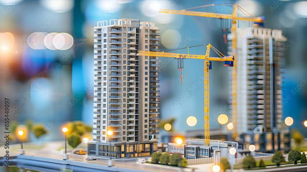modern multifloor residential building housing project for under ...