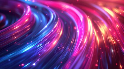 Wall Mural - A colorful, glowing line of light with a purple and blue hue