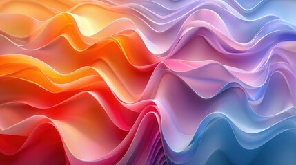 Wall Mural - A colorful wave with red, orange, blue, and purple colors