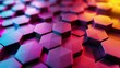 © G.Go - A colorful image of hexagonal shapes in various shades of pink and purple