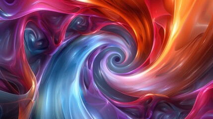 Wall Mural - A colorful swirl of blue, red, and purple