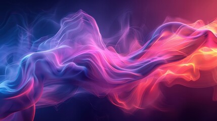 Wall Mural - A colorful, swirling line of light with a purple and orange hue