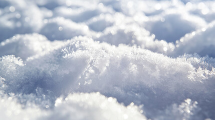 Poster - Sparkling snow is glistening on a sunny day
