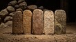 © Ari - ancient carved stone tablets with mysterious symbols and patterns