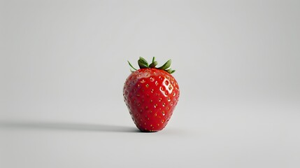 Wall Mural - Strawberry isolated on white. 