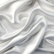 © Creative Laik - Closeup of rippled white silk fabric lines. 3d render illustration