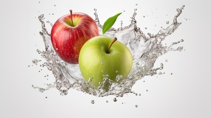 Poster - apple and water